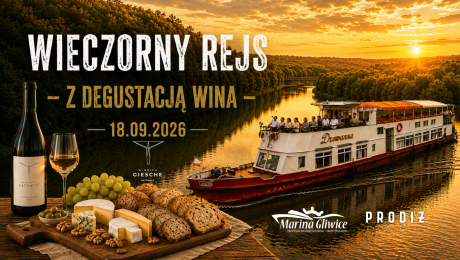 Degustacja wina na rejsie z Mariną Gliwice Degustacja wina na rejsie z Mariną Gliwice